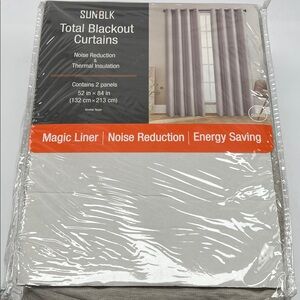 SunBlk Total Blackout Curtains - Kingsley Taupe color 2 Panels